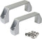 2-Pack Silver Aluminium Alloy Rectangular Industrial Pull Handle for 20 Series Aluminum Extrusion Profile 90mm