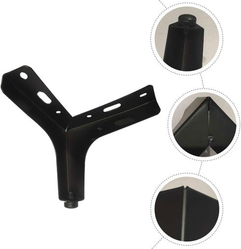 10cm Homoyoyo Matte Black Metal Sofa Leg and Cabinet Support Foot, Furniture Leg for Tv Stand, Tea Table, Bed Frame