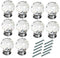 Xshelley 10Pcs 40mm Diamond Cut Clear Crystal Glass Kitchen Drawer Door Knob Cupboard