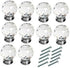 Xshelley 10Pcs 40mm Diamond Cut Clear Crystal Glass Kitchen Drawer Door Knob Cupboard