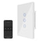 Jinvoo WiFi Wall Light Touch Panel Switch - 2.4GHz Smartphone Remote Control, White 3 Gang