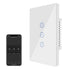 Jinvoo WiFi Wall Light Touch Panel Switch - 2.4GHz Smartphone Remote Control, White 3 Gang
