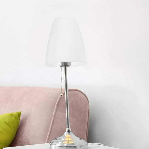 30mm White Plastic Lamp Shade Replacement - Flat Top Hard Hat Style Light Cover for Floor/Table Lamps, Center Hole