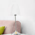 30mm White Plastic Lamp Shade Replacement - Flat Top Hard Hat Style Light Cover for Floor/Table Lamps, Center Hole