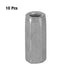 10pcs M6 Long Nut Hex Coupling Nut, Female Thread Straight Fitting, Zinc Plated for Ship (M6*25mm)