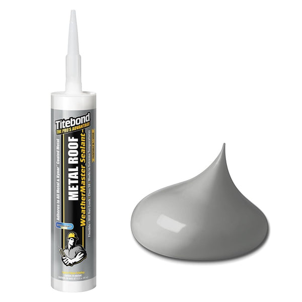 Titebond 62611A Advanced Polymer Sealant, WeatherMaster Metal Roof, Silver