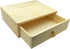 Natural Wooden Storage Box with Drawers, Desk Organizer for Jewelry, Tabletop Storage Organization Box with Metal Handle