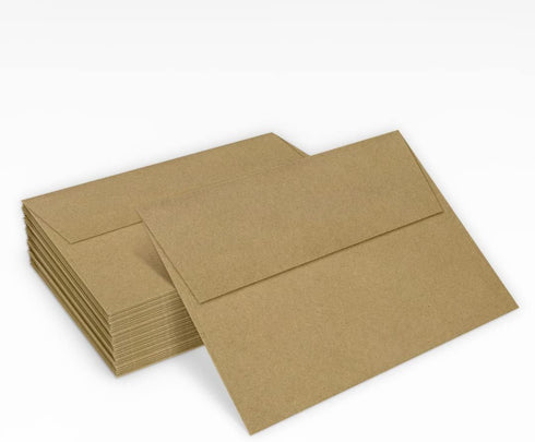 LUXPAPER A7 Invitation Envelopes for 5 x 7 Cards in 80 lb. Grocery Bag, Printable Envelopes with Peel and Press Seal