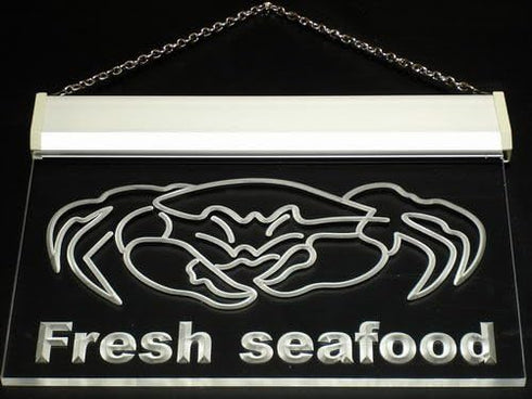 i826-r(c) ADVPRO Fresh Seafood Crab Chinese Restaurant LED Sign Night Light