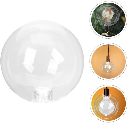 5.90 Inch OSALADI Glass Lampshade Replacement Clear Globe Lamp Cover for Ceiling Table Floor Lamps Easy Install