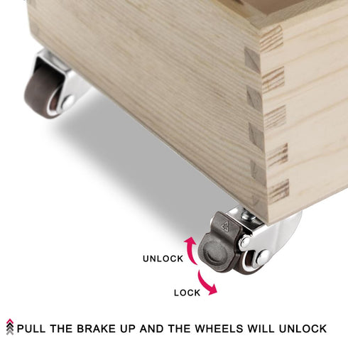 8Pcs 1.5 Inch (4 4 Low Profile Swivel Casters Wheels, Small Heavy Duty Rubber Rolling Wheels with Lock Metal Plate
