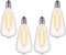 GLUROO LED String Light Bulbs, ST38 Shatterproof, E12 C7 Screw Base, 1W Equivalent to 7W Incandescent, 4 Pack