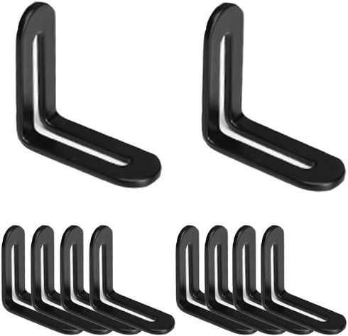 10 Pcs 1 9/10" Adjustable L-Shape Corner Brace with Slot, Metal Connector