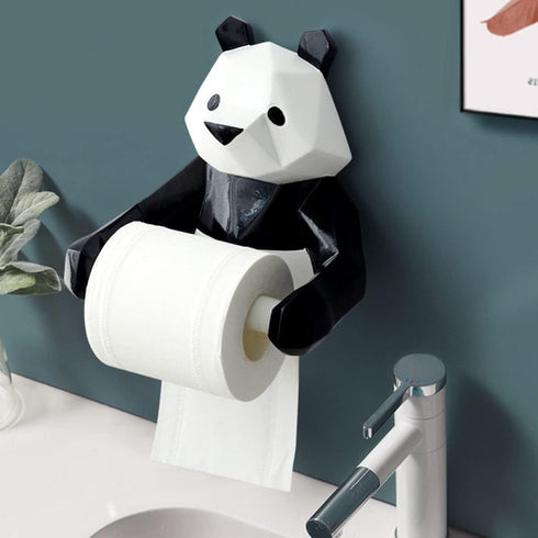 Stylish Panda Wall-Mounted Toilet Paper Holder for Your Bathroom