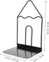 Amosfun Decorative Iron Book Stand Premium Metal Bookend for Desk Organization Smooth Edges Design for Home Office