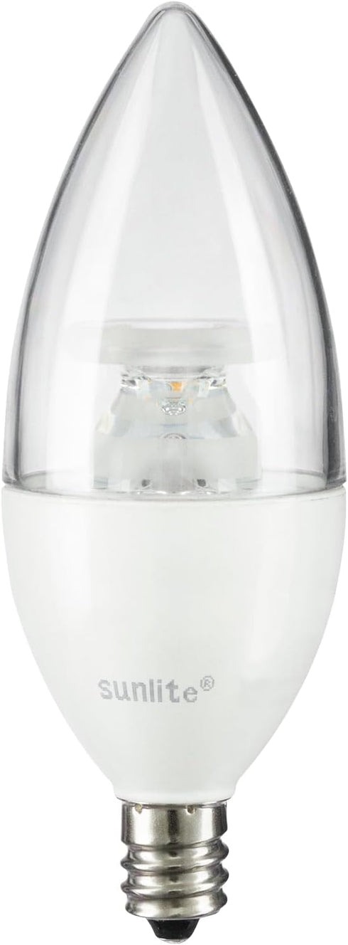 Sunlite LED B13 Decorative Chandelier Light Bulb, 7 Watts (60W=), 500 Lumens,
