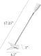 Simple Designs LD2005-WHT Flexible Gooseneck LED Clip Light Desk Lamp, White