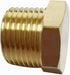 YOUHO 1/4" Npt Adapter for Pipe Fittings - Brass Pipe Fitting Hex Head Plug with Thread (3 Packs)