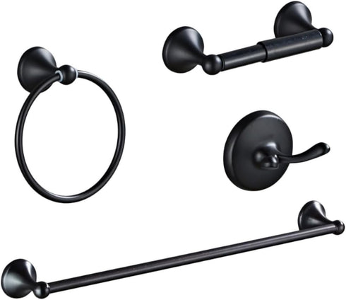 Gadpiparty Stainless Steel Bathroom Towel Holder Set Black Towel Rack with Elegant