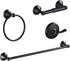 Gadpiparty Stainless Steel Bathroom Towel Holder Set Black Towel Rack with Elegant