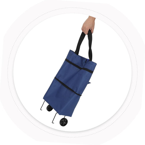 Compact and Lightweight Folding Shopping Cart with Wheels