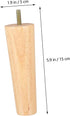 4pcs M8 5x15cm Beavorty Wood Furniture Legs Tapered Table Legs Cabinet Feet with Threaded Rod for Coffee Table Desk