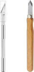 2Pack Marking Knife for Woodworkers, High Carbon Steel Blade Precision Scribe, Double & Single Bevel Scoring Knife