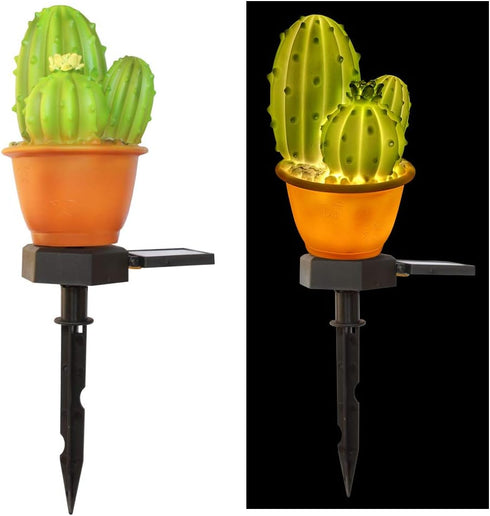 chislim B-2 Pack) Solar Lights Outdoor Decorative,Creative Cactus Pineapple Stake Waterproof Landscape Lights,Landscape