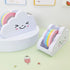 Girls Tape Dispenser Set, Cute Cloud Tape Dispenser + Rainbow Tape, Tape Cutter for Office Desk
