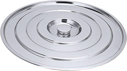 40cm Stainless Steel Pan Lid Cookware Part Heat Resistant Easy Clean Skillet Lid Stockpot Cover for BBQ Buffet Picnics