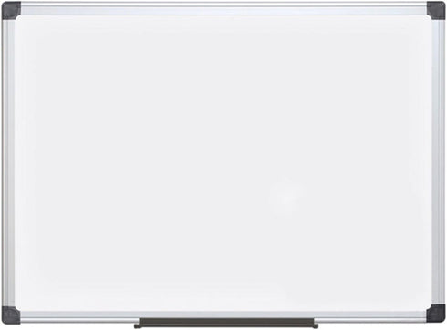 MasterVision Whiteboard Maya Magnetic Dry Erase Board, 18" x 24" with Tray and Aluminum Frame