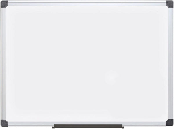 MasterVision Whiteboard Maya Magnetic Dry Erase Board, 18" x 24" with Tray and Aluminum Frame