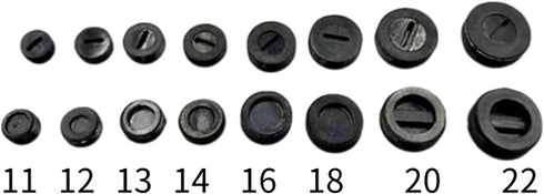 20 Pcs Black Male Thread 16mm OD Diameter Carbon Brush Holder Caps Replacement Parts for Power Tools (16mm)