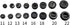 20 Pcs Black Male Thread 16mm OD Diameter Carbon Brush Holder Caps Replacement Parts for Power Tools (16mm)
