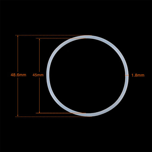 X AUTOHAUX Silicone O-Rings, 48.6mm OD 45mm ID 1.8mm Width VMQ Seal Gasket, White, Pack of 20