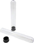 Prestige Import Group - 0.812" Interior Diameter Clear Acrylic Plastic Empty Storage Tubes - Round Bottom - 70ml Capacity, Press Fit Cap - 10 Pack