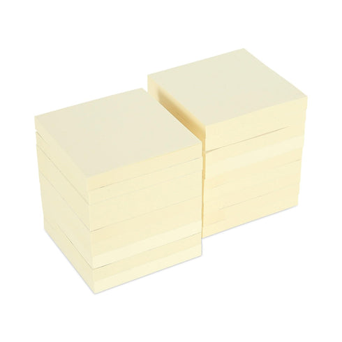 Universal 28068 Recycled Sticky Notes, 3 x 3, Yellow, 100-Sheet, 18/Pack (UNV28068)