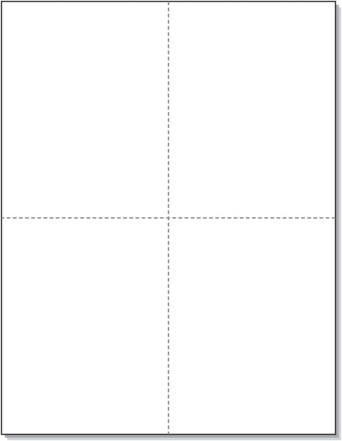 NextDayLabels 8-1/2" x 11" Laser/Inkjet Postcards, 200 Cards (4 Per Page, 4-1/4" x 5-1/2" Each Card | White)
