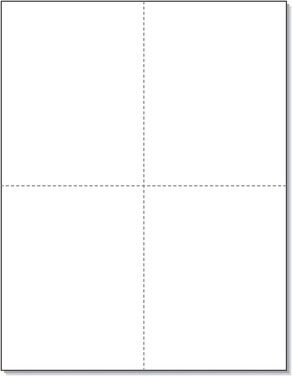 NextDayLabels 8-1/2" x 11" Laser/Inkjet Postcards, 200 Cards (4 Per Page, 4-1/4" x 5-1/2" Each Card | White)