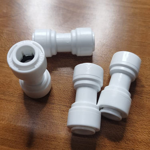 Malida 3/8" Tube OD Push Fit Straight Quick Connect, 10 Pack for RO Water System