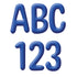 Eureka Blue Alphabet and Numbers Bulletin Board Decorations, 180pcs, 4'' H