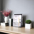 Desk Organizer, 3-Section Vertical Magazine Rack, Metal File Sorter, Document Organizer for Office Desk (Black)