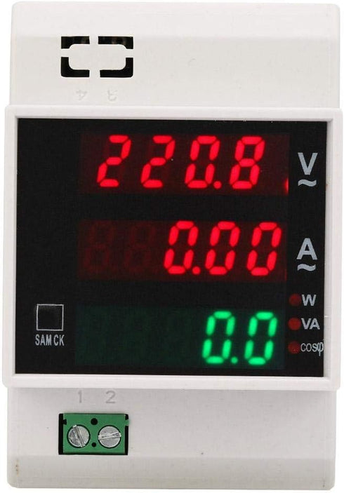 YWBL-WH Power Meter Digital Energy Meter, LED Active Multi-Functional for Measuring AC Voltage and Current