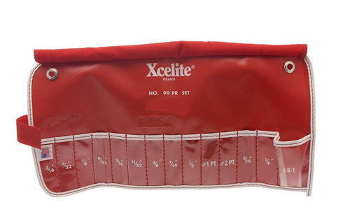 Xcelite 99K Empty Canvas Case for 99PR Tool Roll Kit, Red, 13-7/8" Length x 6-7/8" Width