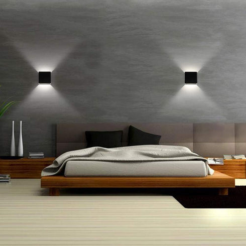 10W 4000K Aipsun Square Matte LED COB Modern Up and Down Wall Light Indoor Wall Mount Sconce Pathway Staircase Bedroom