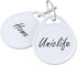 Uniclife 1.5 Inch Tough Plastic Key Tags, 50 Pack with Blank Paper Label Stickers and Split Rings