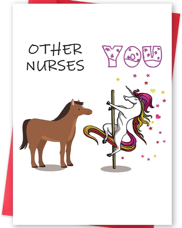 BENNLOOS Cute Thank You Card for Nurses for Women, Funny Nursing School Graduate