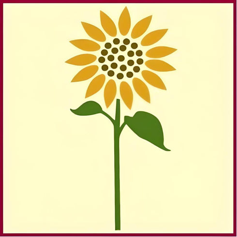 2 3.5" 8" Sunflower Stencil - x Flower Floral Arrangements Bouquet Border Colonial Romantic DIY Vase Pitcher Decor