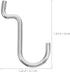 20pcs FOMIYES Silver Iron Pegboard Hooks Metal Tool Storage Wire Shelving Hooks Workshop Wall Hanging Organizer