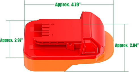 Adapter Upgrade for Milwaukee M18 (Not Older V-18) Tools - Compatible with Ridgid 18v Batteries for Power Supply (No Charging Function) - 1 Adapter Only (High Compatibility Version)